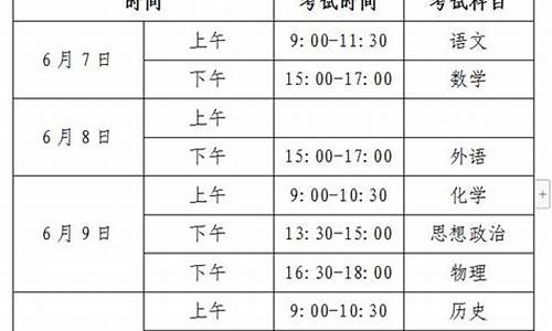 高考山东时间表_高考山东时间