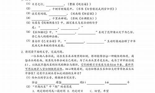 安徽省语文高考试卷语言运用类试题及解析_安徽省语文高考试卷