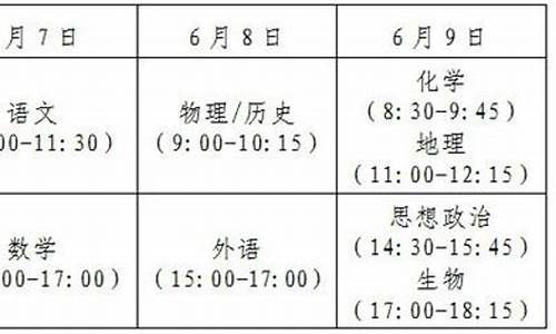 高考时间2021具体时间表河北省_高考时间安排河北