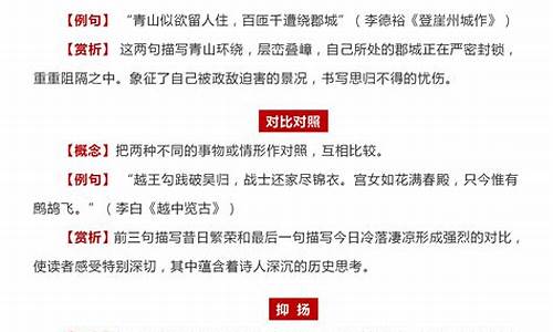 高考古诗修辞手法_高考古诗修辞手法题